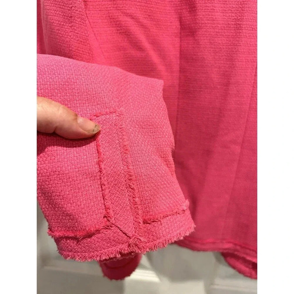 Nygard Collection Blazer Jacket Women's Size 14 Pink Silk Blend - Picture 8 of 9